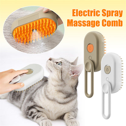 3-in-1 Electric Cat and Dog Steam Brush