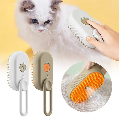 3-in-1 Electric Cat and Dog Steam Brush